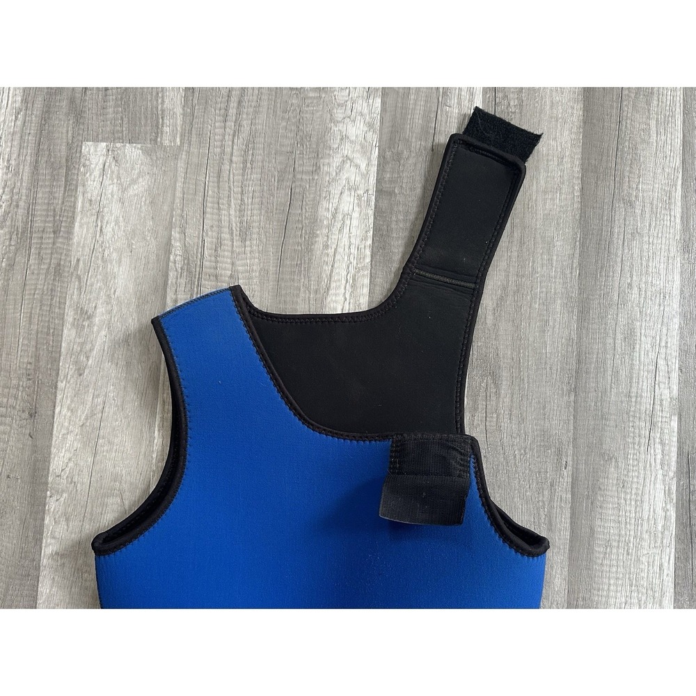 Blue Neoprene Wetsuit Full Length Sleeveless Diving Surfing Adult XS 32" Chest - Picture 7 of 16
